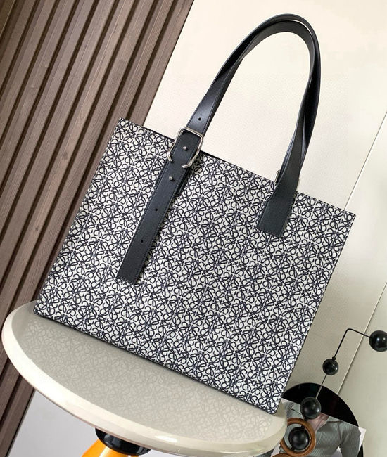 Loewe Buckle Tote Jacquard Handbag 9053