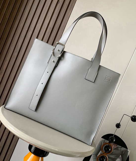 Loewe Buckle Horizontal Leather Tote Bag 9053