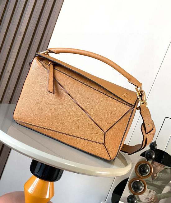Loewe Puzzle Leather Handbag 9017 Caramel