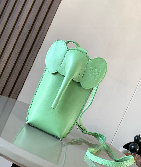 Loewe Elephant Series Leather Crossbody Phone Bag 9200