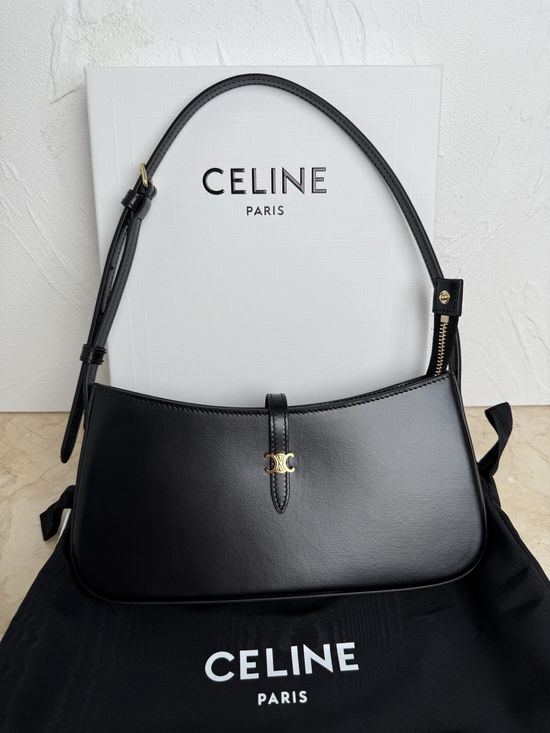 Celine TINA Black Leather Shoulder Bag 123053