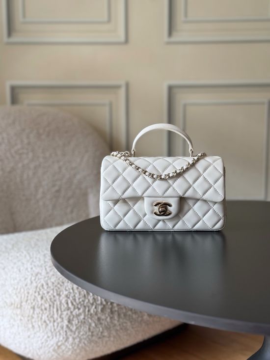 Chanel Mini CF Handle Flap Bag Quilted Lambskin AS2431