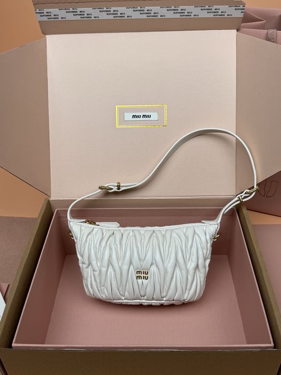 Miu Miu Wander Matelasse Hobo Mini Handbag 5NE026
