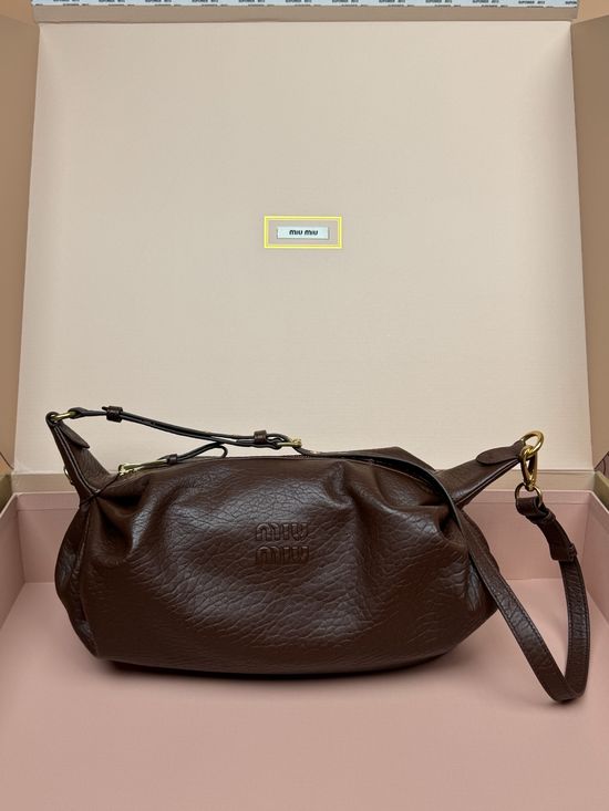 Miu Miu Joke Nappa Printed Leather Shoulder Bag 5BA002