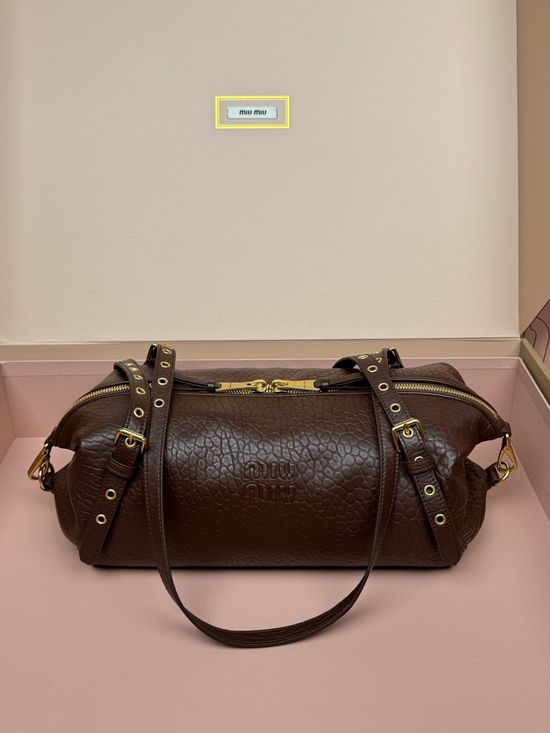 Miu Miu Joke Nappa Leather Shoulder Bag 5BA001