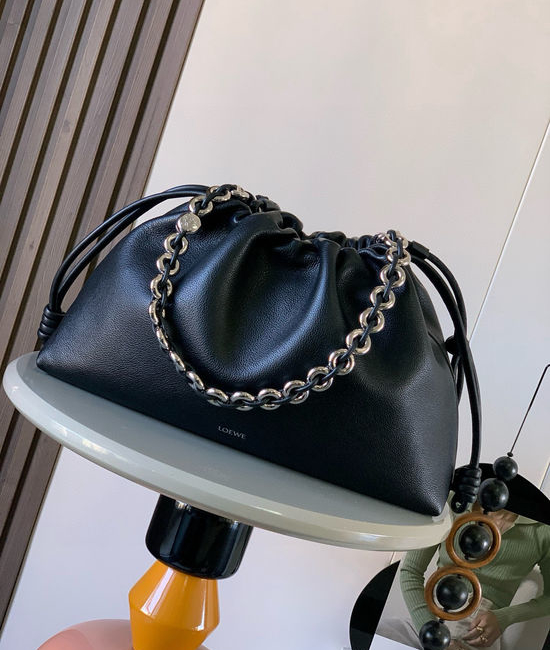 Loewe Flamenco Purse Deerskin Knot Detail Clutch 9088