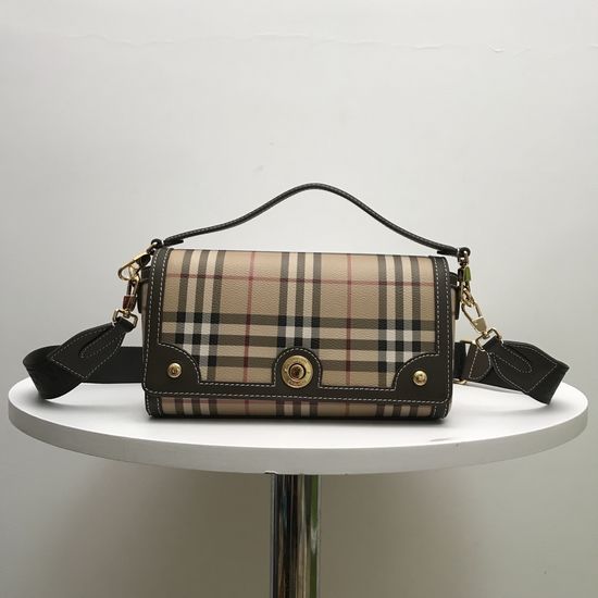 Burberry Check Leather Mini Crossbody Bag 80661651
