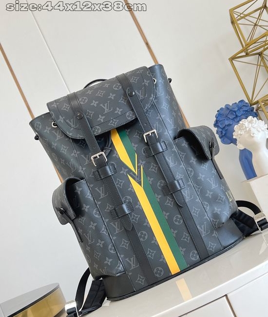 Louis Vuitton LV Christopher Medium Backpack with Side Pockets P01959