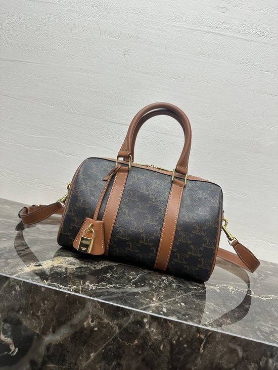 Celine Logo Printed Boston Bag 121323