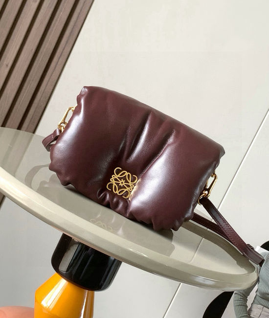 Loewe Puffer Goya Nappa Leather Handbag 9141 Burgundy