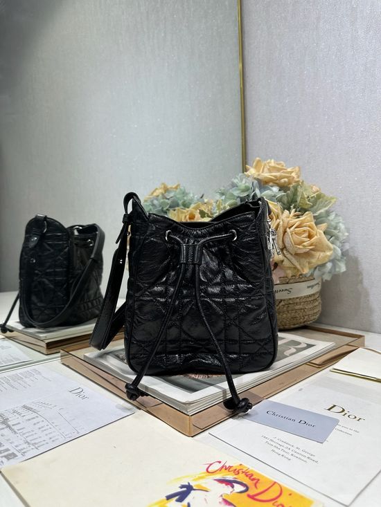 Christian Dior D-Motion Small Quilted Bucket Bag 2851