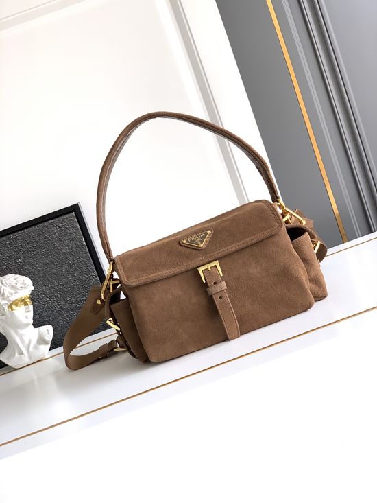 Prada Suede Messenger Bag 1BD394