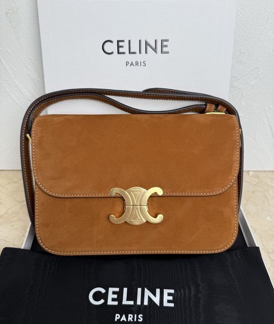 Celine Triomphe Leather Classic Bag 187366
