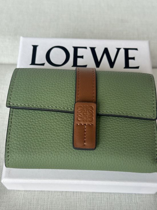 Loewe Vertical Wallet Soft Grained Calfskin Rosemary X3