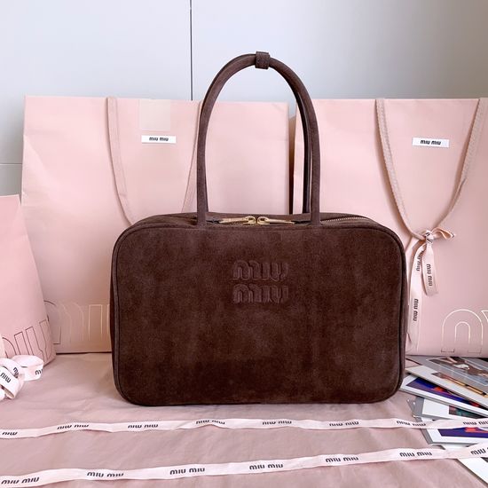 Miu Miu Suede Briefcase Large Capacity Bag 5BB117