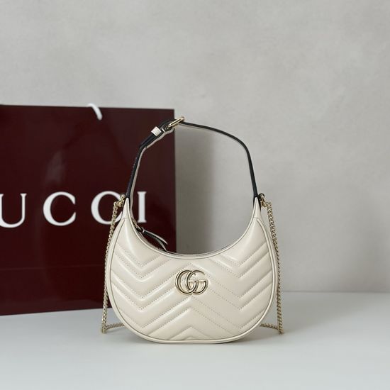 Gucci Handbag Off-white Leather Bag 699514