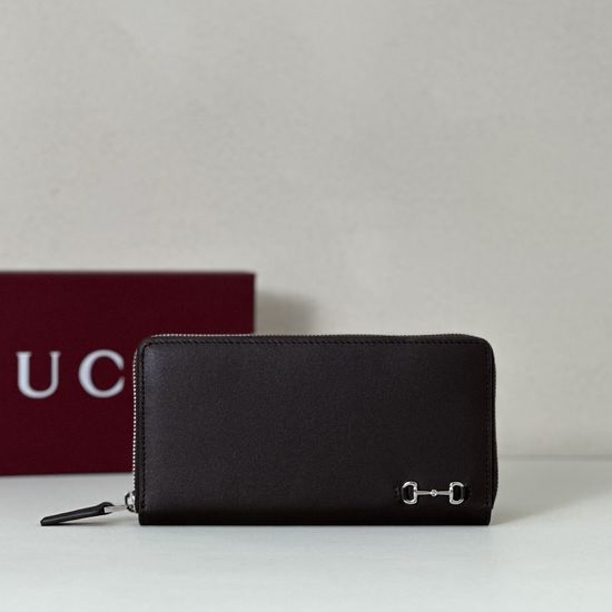 Gucci Brown Leather Slim Clutch 846954