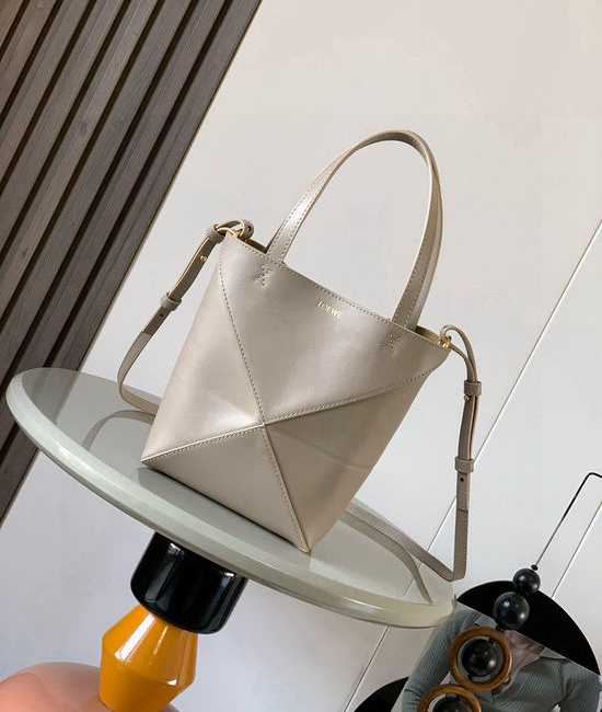 Loewe Puzzle Fold Mini Leather Tote Bag 9030