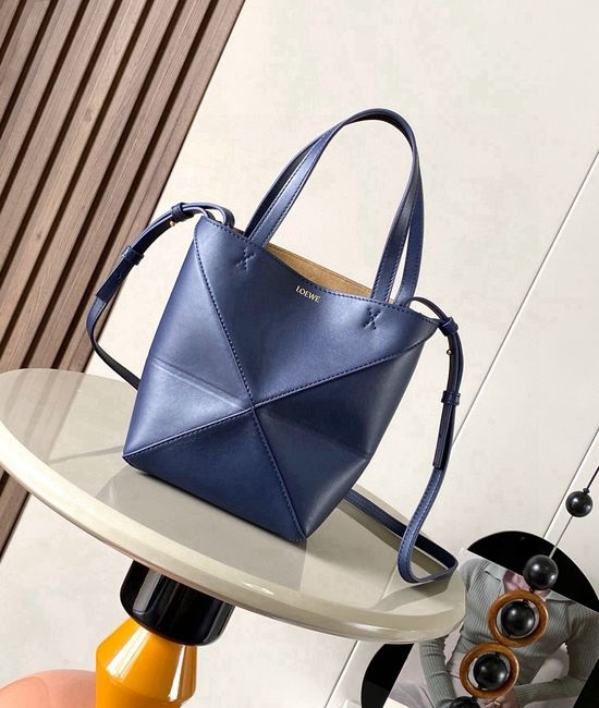 Loewe Puzzle Fold Mini Leather Tote Bag 9030