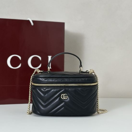 Gucci Compact Handbag Black Leather 837454