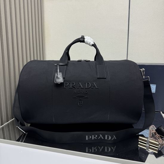 Prada Travel Bag Canvas Leather Duffel 2VC051