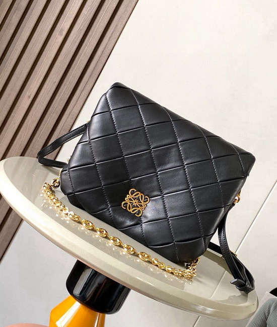 Loewe Puffer Goya Pleated Lambskin Handbag 9076