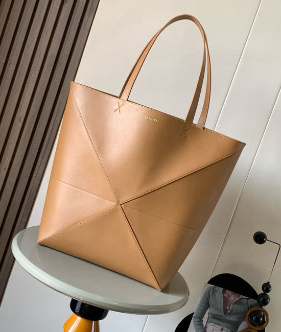 Loewe Puzzle Fold Glossy Leather Tote 9033