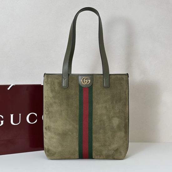 Gucci Large Bag Green Velvet Leather 834465