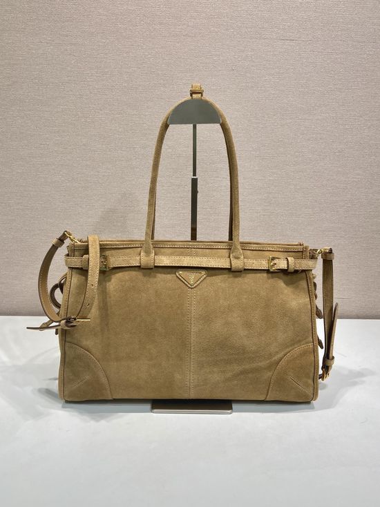 Prada LusSolf Suede Tote Bag 1BA433