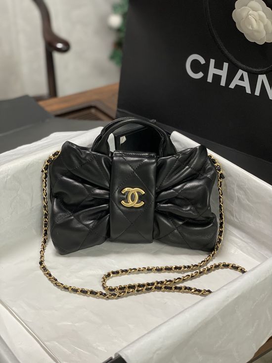 Chanel Bow Denim Lambskin Handbag AS5851 AS5849