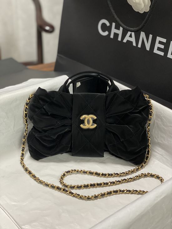 Chanel Bow Denim Lambskin Handbag AS5851 AS5849