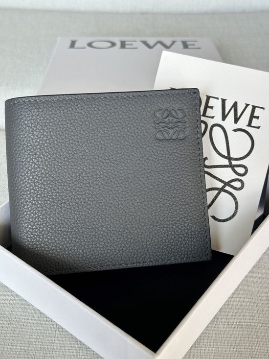 Loewe Bifold Wallet Pearl Grey Anagram 13533