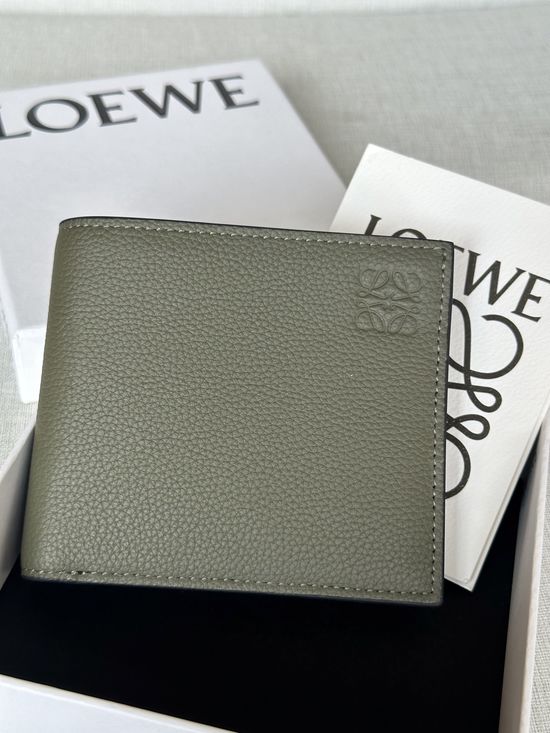Loewe Bifold Wallet Khaki Anagram 13532