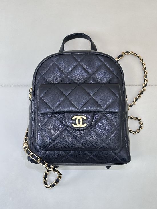 Chanel Grained Calfskin Adjustable Backpack AS5793