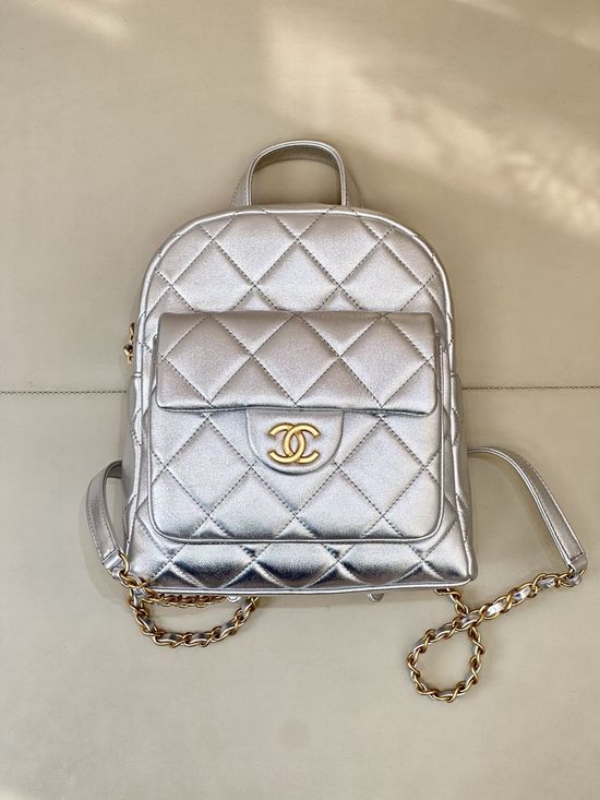 Chanel Grained Calfskin Adjustable Backpack AS5793