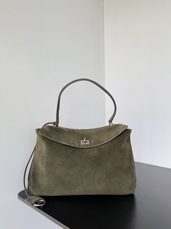 Balenciaga Rodeo Oversized Suede Shoulder Bag 789772