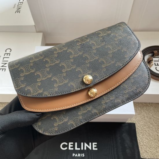 Celine DUO Printed Shoulder Bag Card Slots 10P672