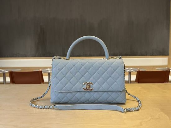 Chanel Coco Handle Caviar Leather Flap Bag 92991
