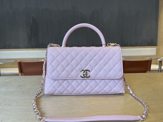 Chanel Coco Handle Grained Calfskin Top Handle Bag 92991