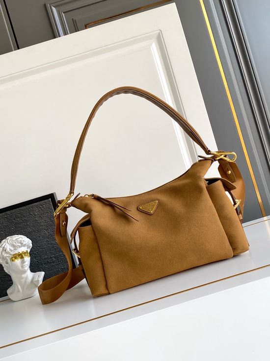 Prada Suede Explorer Shoulder Bag 1BC264