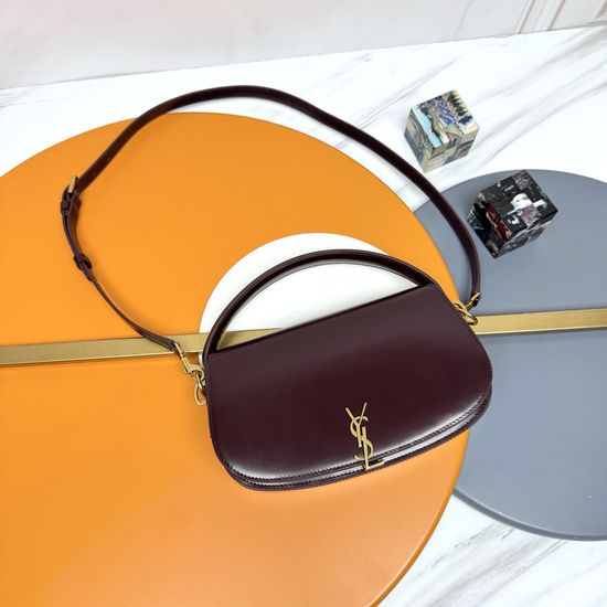 Yves Saint Laurent Voltaire Luxe Leather Half-Moon Bag 787671