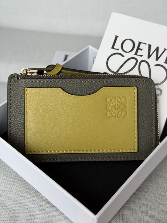 Loewe Khaki Green Card Holder A1
