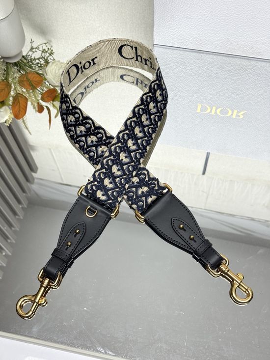 Christian Dior Blue D Wide Shoulder Strap 9933