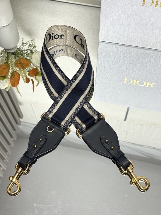 Christian Dior Letter Blue Wide Shoulder Strap 9932