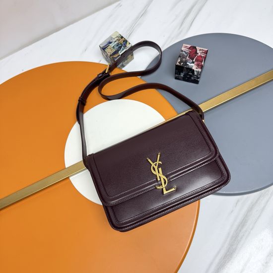 Yves Saint Laurent Solferino Box Leather Shoulder Bag 634305.Zx