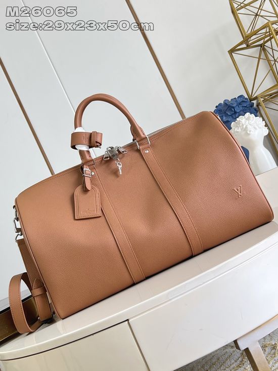 Louis Vuitton Keepall Bandoulière 50 Waxed Leather Travel Bag M26065