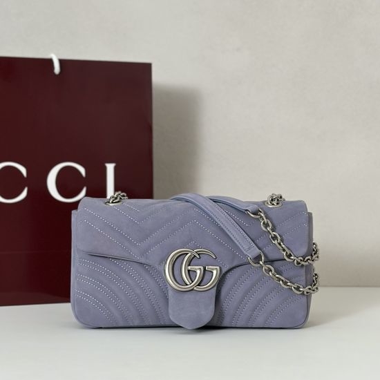 Gucci Original Quality Grey Blue Matte Handbag 837267