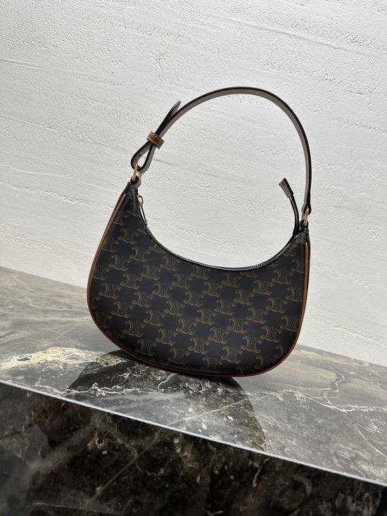 Celine AVA TRIOMPHE Canvas Shoulder Bag 193952