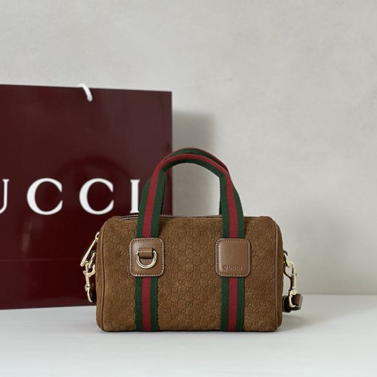 Gucci Brown Velvet Crossbody Bag 859975