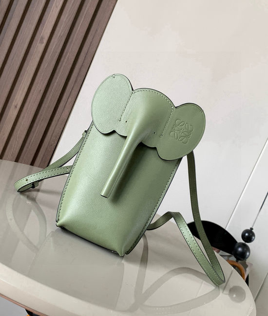 Loewe Elephant Series Leather Crossbody Phone Bag 9200